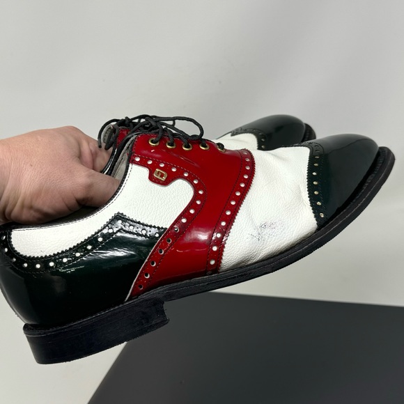 Vintage FootJoy Classics Golf Shoes Size 10.5 Wing Tip Style #50802  no Spikes - Picture 12 of 16